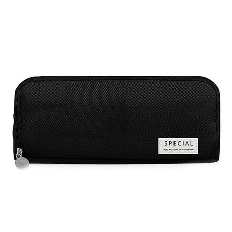 Pencil Case Large Capacity 3 Compartments School Bag Pink