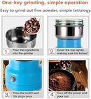 Multifunction Smash Machine Grinder, Ultra Fine Dry Food Grinder, Electric High-Speed Kitchen Mill for Spice/Herb/Cereal/Beans/Pet Food.