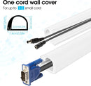 Wall Cord Hider 39 Inch, Self-Adhesive Cord Cover for Wall, Wire Hider, Cable Raceway Cover Kit for TV, Home and Office