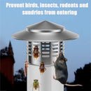 8 Inch Round Chimney Cap, 8 Inch Chimney Cap with Screen, Stove Pipe Topper, 304 Stainless Steel(Full Width: 8in, Interior Width: 7.87in)