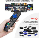 (Pack of 4) 2 Pack Replaced Remote Control only for Roku TV, 2 Pack Remote Control Cover for Roku Remote