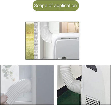 Air Conditioner Hose Connector, ABS Adjustable Exhaust Duct Interface Fitting Adapter for Midea 1.5P Mobile Air Conditioner KYR 35