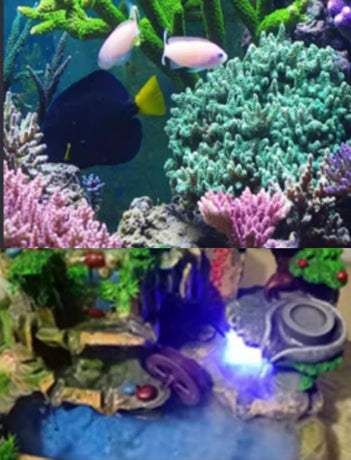 Water Fountain Pump, 2W Submersible Pump with 4 Colorful Lights for Rockery Fountain Pool Garden Pond Fish Aquarium Statuary(US Plug) Water Pumps