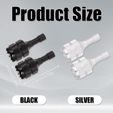 4pcs Drone Controller Sticks, Detachable Drone Remote Joysticks Thumb Rocker Replacement Compatible with DJI Mini 3 Pro Drones DJI RC Smart Controller (Silver, Black)
