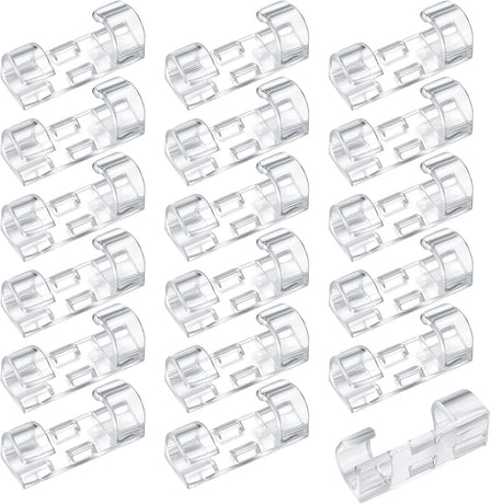 120 Pcs Adhesive Cable Clips, Cable Management Clips, Clear Cable Organizer, Cord Holder, Wire Clips, Sticky Cable Wire Cord Clips Holder for Car Office Home Desktop PC TV Laptop Ethernet Cable