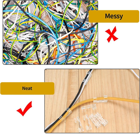 120 Pcs Adhesive Cable Clips, Cable Management Clips, Clear Cable Organizer, Cord Holder, Wire Clips, Sticky Cable Wire Cord Clips Holder for Car Office Home Desktop PC TV Laptop Ethernet Cable