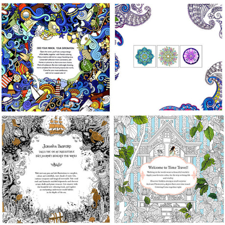 Stress Relief Adult Coloring Book Hand Painted Mandalas