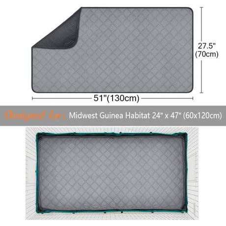 Guinea Pig Cage with Chew Toys Two-Pack 60x120cm Compatible with Burmat GINISWEETY