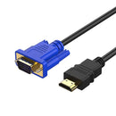 HDMI to VGA Cable 1.8m Full HD 1080P Compatible with PC Laptop DVD HD TV