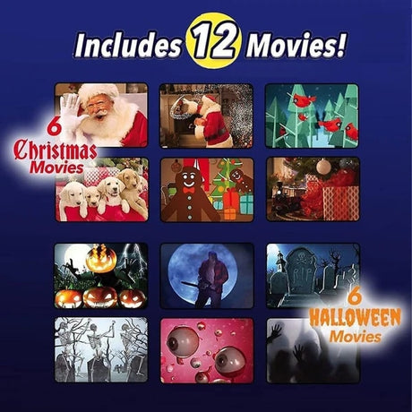 Christmas Halloween Hologram Window Projector LED Light