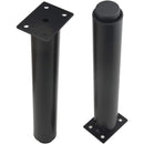 Adjustable Metal Furniture Legs (25-42 cm) - Set of 4, Black