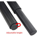 Adjustable Metal Furniture Legs (25-42 cm) - Set of 4, Black