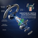 Wireless Bluetooth Headphones with Mic for Sports \u0026 Work, Hi-Fi Stereo, Dark