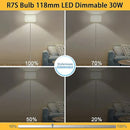 2 Pcs R7s 118mm 30W Dimmable LED Bulb Warm White 3000K Flicker Free
