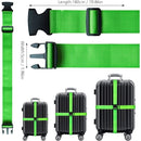 Luggage Strap Set 4-Piece Adjustable Cross Suitcase Strap Buckle Strap Red