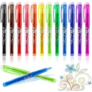 Erasable Gel Ink Pens 12 Pack Precise Writing Compatible with Popular Brands
