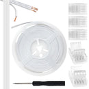 10mm RGB LED Strip Connector Kit 5-Pack with 10m Cable, Compatible with 5050 2835 LED Strip Lights, Includes Screwdriver