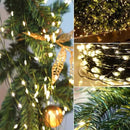 LED String Lights 50m Warm White 500 LEDs IP44 Waterproof Remote Control 8 Modes for Christmas Tree Outdoor Wedding Party Decoration