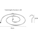 Stainless Steel Spiral Laundry Hanger for Blankets Sheets Curtains 2 Pcs Silver Clothes Drying Rack