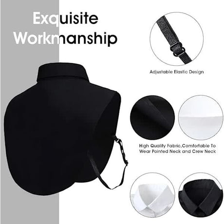 Black and White Detachable Collars, 2 Pack