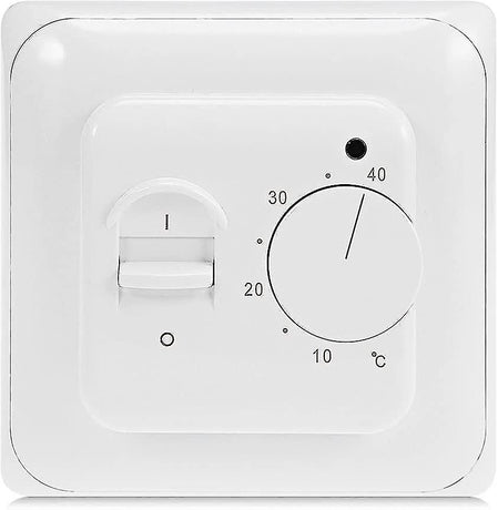 Electric Underfloor Heating Thermostat, 220V 16A with Probe, Mechanical Control, Energy Class A+++, Compatible with Underfloor Heating Systems