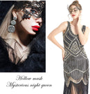 Venetian Masquerade Mask for Women Elegant Lace Halloween Mardi Gras Party Gold Silver Black