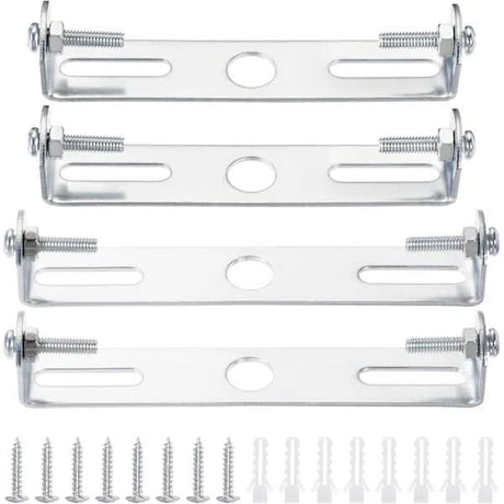 Ceiling Plate Light Bracket 4 Pcs 110mm Silver Iron with Screws Compatible with Ceiling Mount Hanging Lamp Holder Wall Mounted