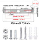 Ceiling Plate Light Bracket 4 Pcs 110mm Silver Iron with Screws Compatible with Ceiling Mount Hanging Lamp Holder Wall Mounted