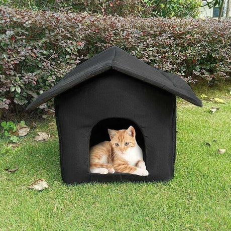 Outdoor Cat House Indoor Dog Kennel Foldable Waterproof Tent Warm Oxford Fabric Winter Size M