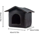 Outdoor Cat House Indoor Dog Kennel Foldable Waterproof Tent Warm Oxford Fabric Winter Size M