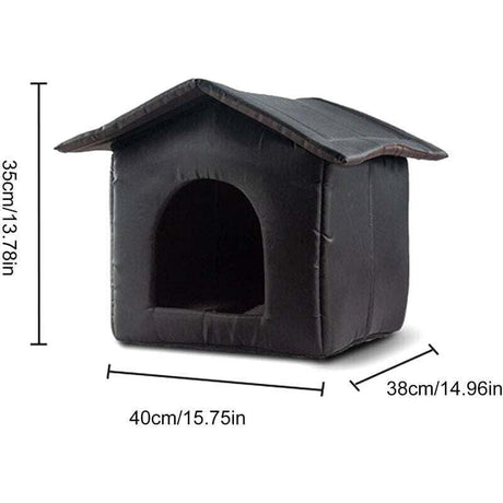 Outdoor Cat House Indoor Dog Kennel Foldable Waterproof Tent Warm Oxford Fabric Winter Size M