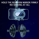 Car Rearview Mirror Phone Holder 360 Rotating Navigation Mount for Car