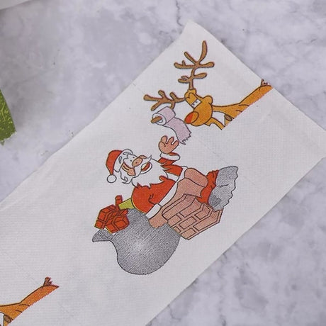 Christmas Toilet Paper 5 Rolls for Home Office Restroom Holiday Decor