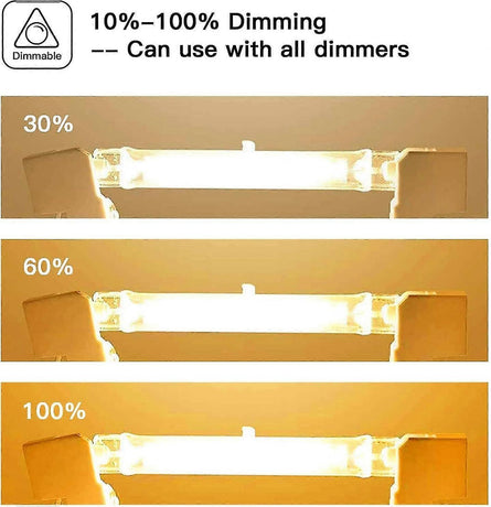 R7s Halogen Bulb Set of 5, 78mm 80w 230v, Dimmable Halogen Rod for Construction Site Floodlights