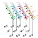 12pcs 3D Artificial Dragonfly Clips for Outdoor Garden Decor Gardening