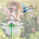 12pcs 3D Artificial Dragonfly Clips for Outdoor Garden Decor Gardening