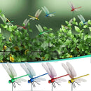 12pcs 3D Artificial Dragonfly Clips for Outdoor Garden Decor Gardening