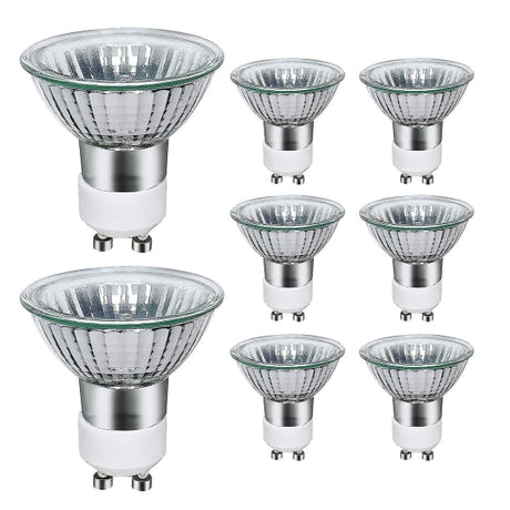 GU10 Halogen Bulbs 8-Pack 35W 220V Warm White 2800K