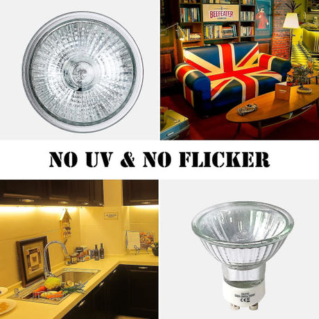 GU10 Halogen Bulbs 8-Pack 35W 220V Warm White 2800K