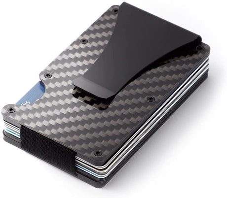 Carbon Fiber RFID Card Holder Black One Size