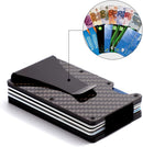 Carbon Fiber RFID Card Holder Black One Size