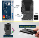 Carbon Fiber RFID Card Holder Black One Size