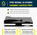 Carbon Fiber RFID Card Holder Black One Size