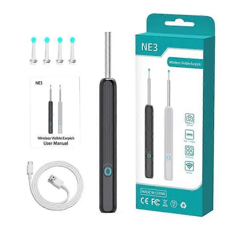 Wireless Smart Visual Ear Cleaner Usb WiFi Otoscope TW1 Ear Wax Removal Tool Set with Camera Ear Endoscope HD 1080P for iPhone iPad Android [db]
