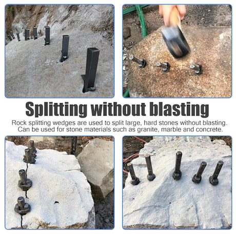Stone Wedge Molds 18mm 5-Pack for Stone Cracking