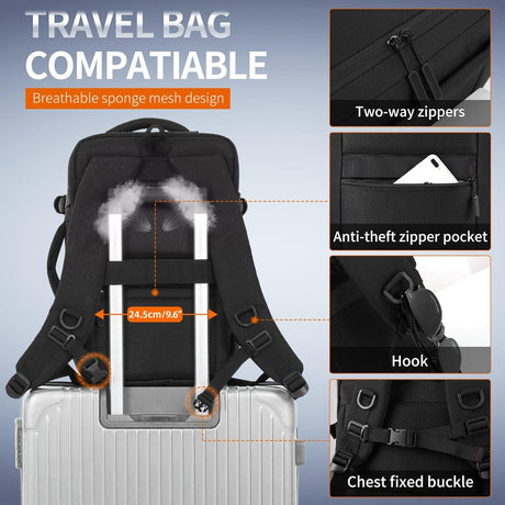 Ryanair Cabin Bag, 40x20x25 cm Travel Backpack Laptop Backpack for Men and Women, Compatible with Xindaren