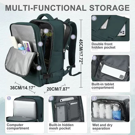 Ryanair Cabin Bag, 40x20x25 cm Travel Backpack Laptop Backpack for Men and Women, Compatible with Xindaren