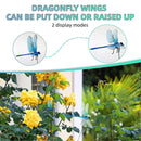 12pcs Artificial 3D Dragonfly Clips for Outdoor Garden Decor, Gardening