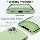 iPhone 11 Case 6.1 Inch Liquid Silicone Square Edges Camera Protection Soft Anti-Scratch Microfiber Lining Matcha Green Upgraded