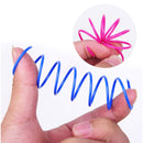 Cat Spiral Spring Toy, Interactive Durable Heavy Duty Plastic Colorful Spring Toy for Play